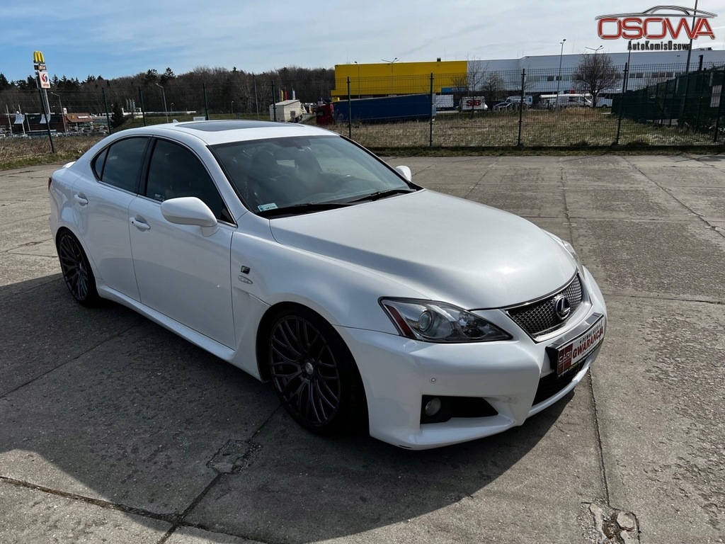 Lexus IS ISF 5.0V8 moc 423KM biala perla stan