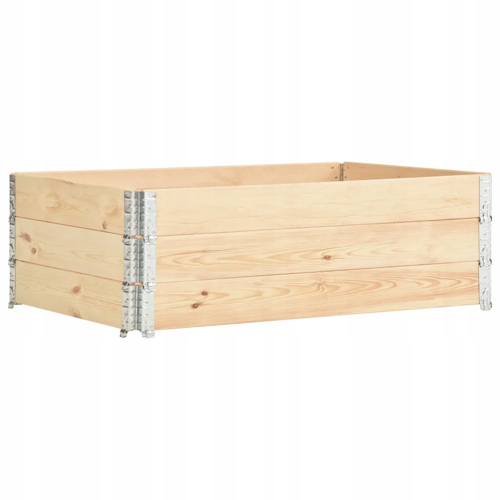 Nadstawki paletowe, 3 szt., 50x150 cm, lite drewno sosnowe