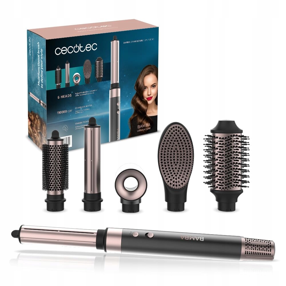 Lokówko Suszarka Airbrush Cecotec BAMBA Supersonic Zestaw 6w1