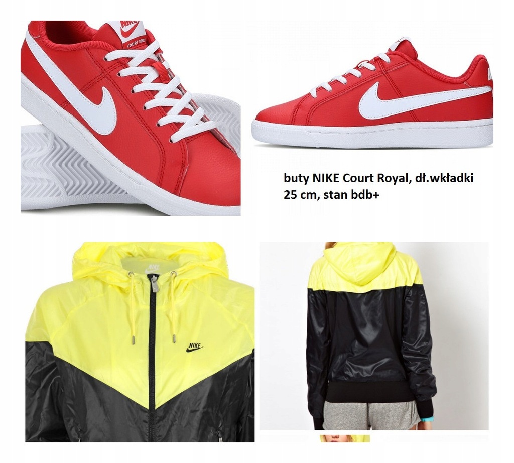 kurtka nike windrunner sport + trampki nike red