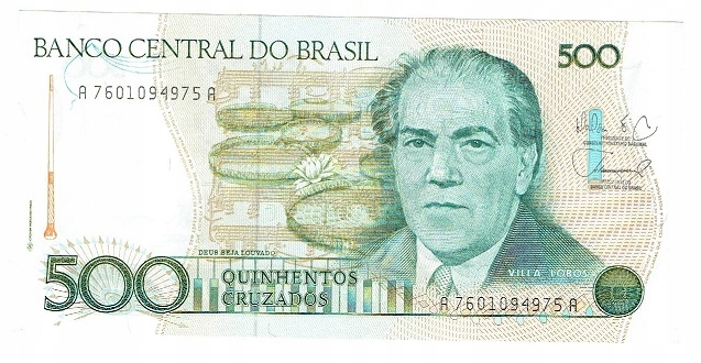 Banknot z Brazylii 500.