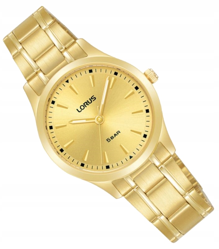 Klasyczny złoty zegarek damski na bransolecie Lorus RRX34JX9 + Grawer
