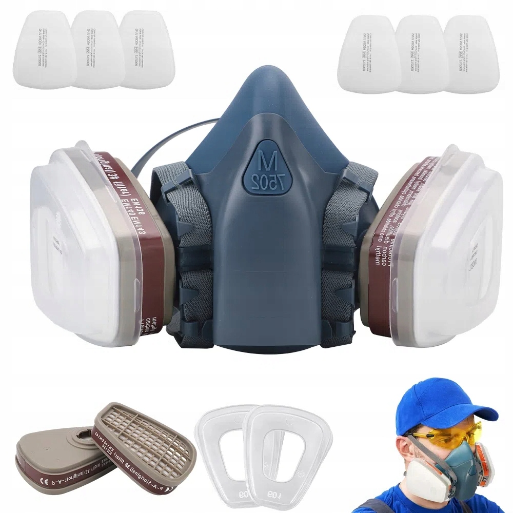 REGULOWANY MASKA LAKIERNICZA PRZECIWGAZOWA PEŁNA LAKIERNICZA GAZOWA PRZECIW