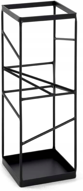 Stojak na Parasole Metalowy Parasolnik Czarny 49cm
