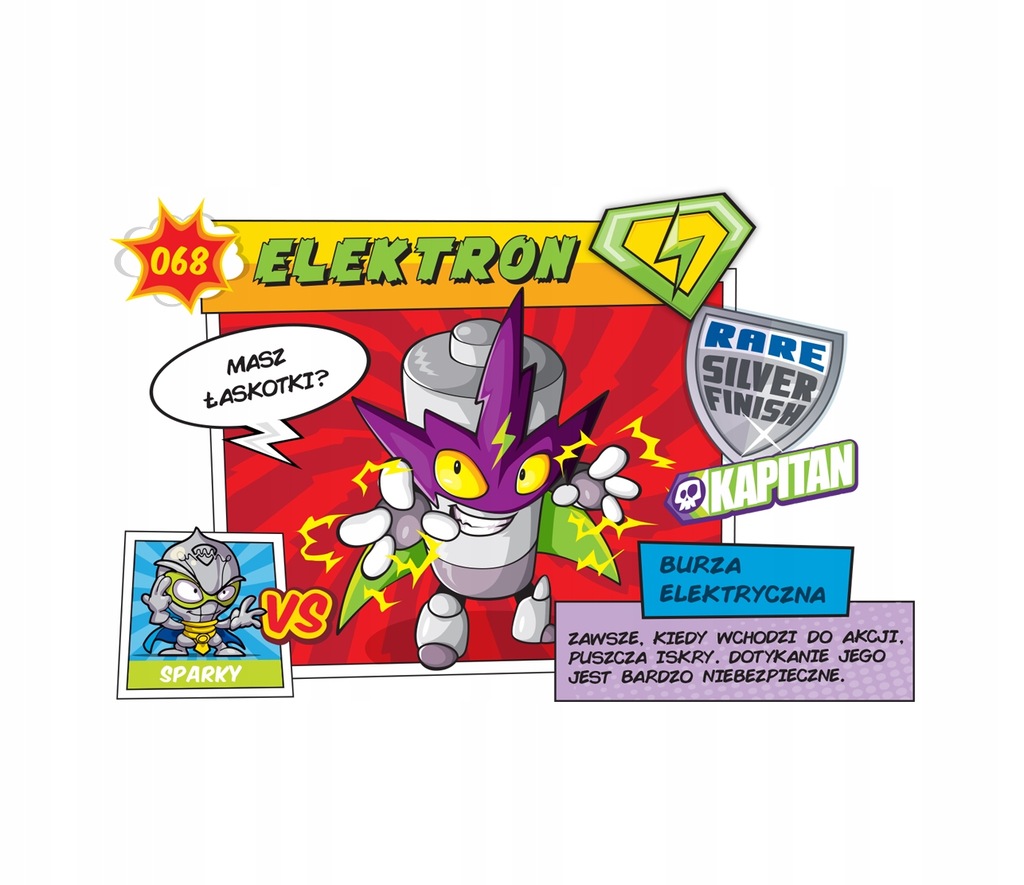 Super zings srebrna figurka ELEKTRON nr 68