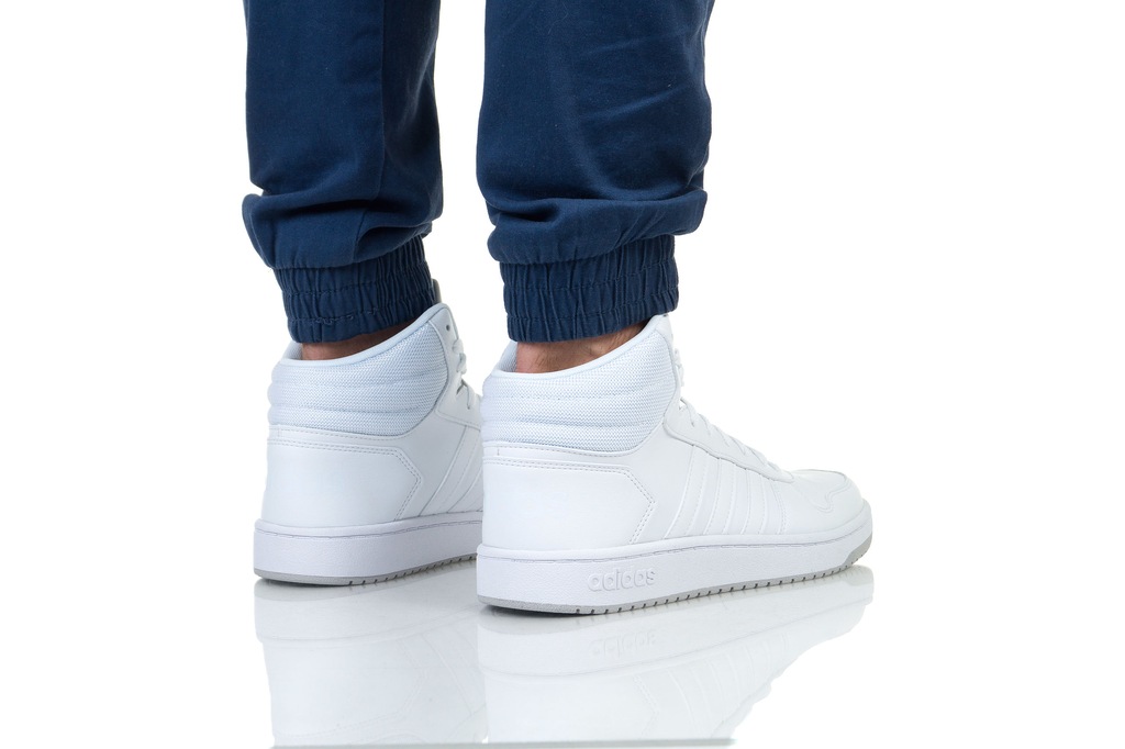 BUTY ADIDAS HOOPS 2.0 MID F34813 BIAÅE R. 44 2/3 - 7906459865 - oficjalne archiwum Allegro