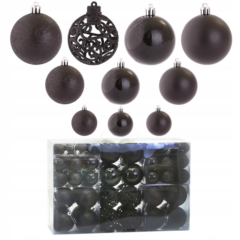 ELEGANCKI KOMPLET BOMBEK - 100 SZT - MIX WZORÓW - CZARNE