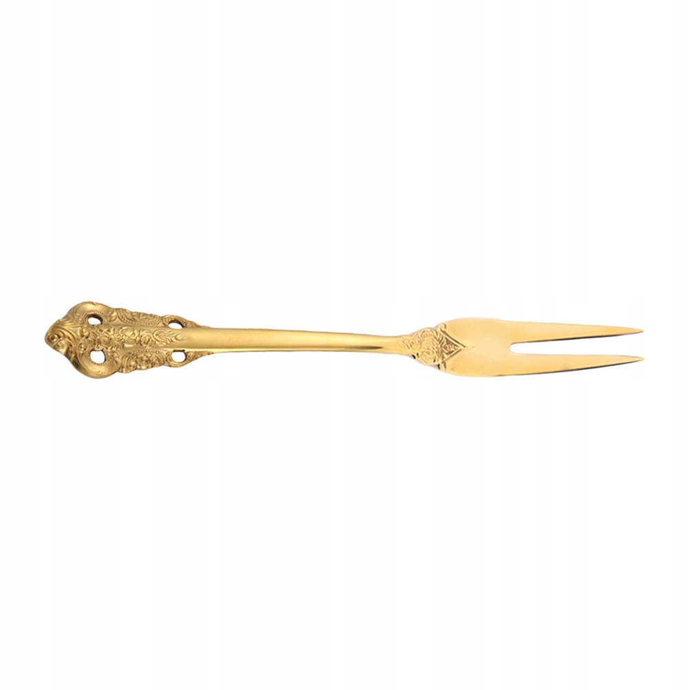 Stainless Steel Fruit Fork Vintage Embossed 2 Pong