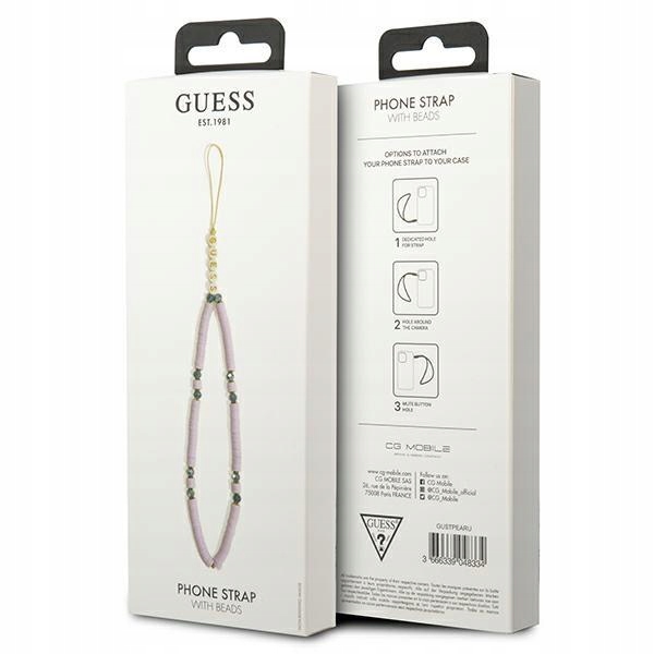 Zawieszka Guess Heishi Beads - lilowa