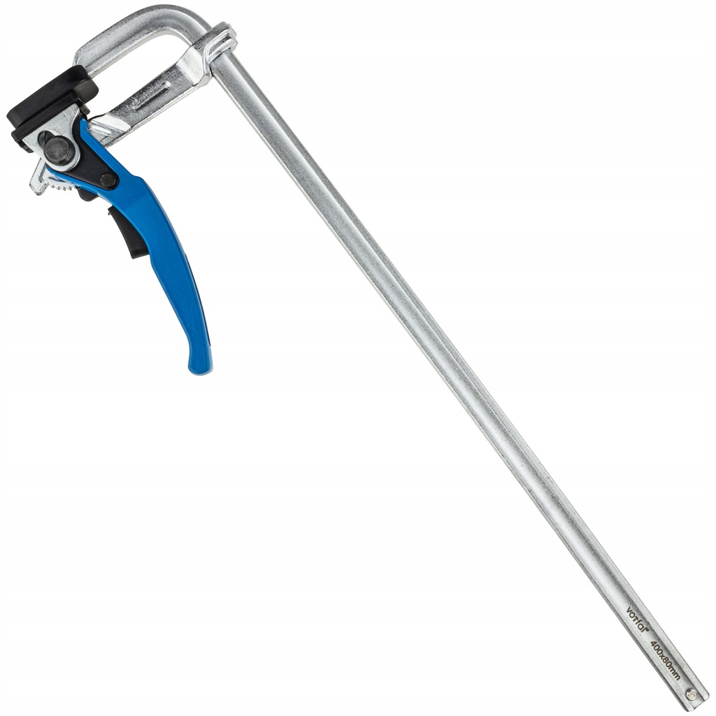 ŚCISK STOLARSKI DŹWIGOWY 400 X 80 MM SPAWALNICZY KUTY ZAPADKOWY ŚLUSARSKI