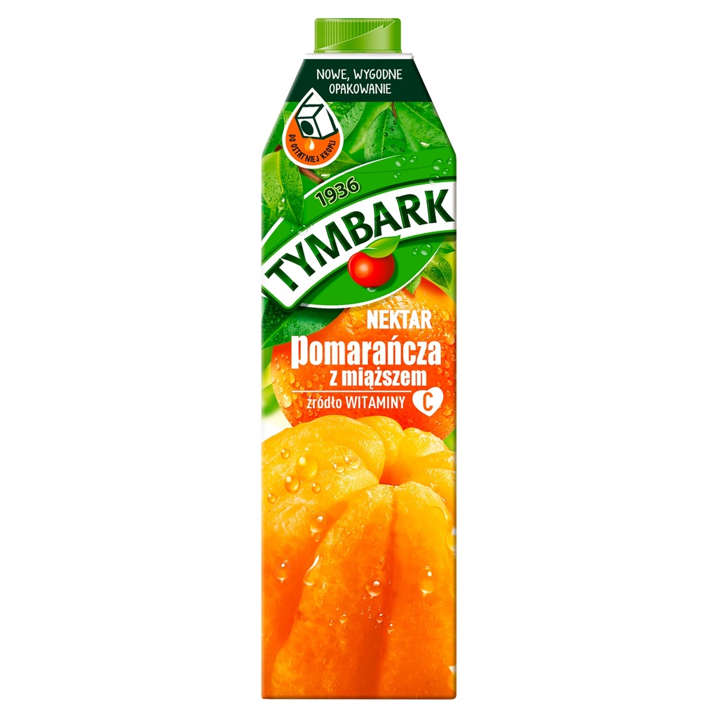 Nektar Tymbark pomarańcza z miąższem sok 1 l