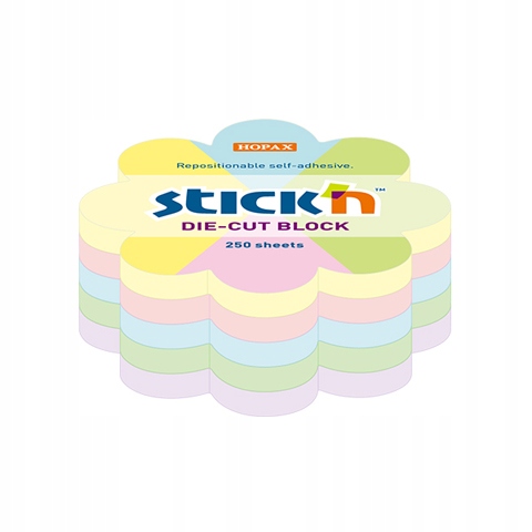 NOTES SAM.KWIATEK 67*67MM 5 KOL MIX PASTEL 250KART STICKN, COREX STICKN, 21