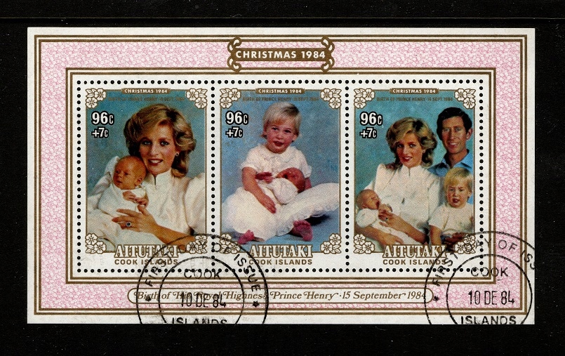 Aitutaki.Rodzina Królewska,Księżna Diana / Mi Bl.55 / 1984 r.