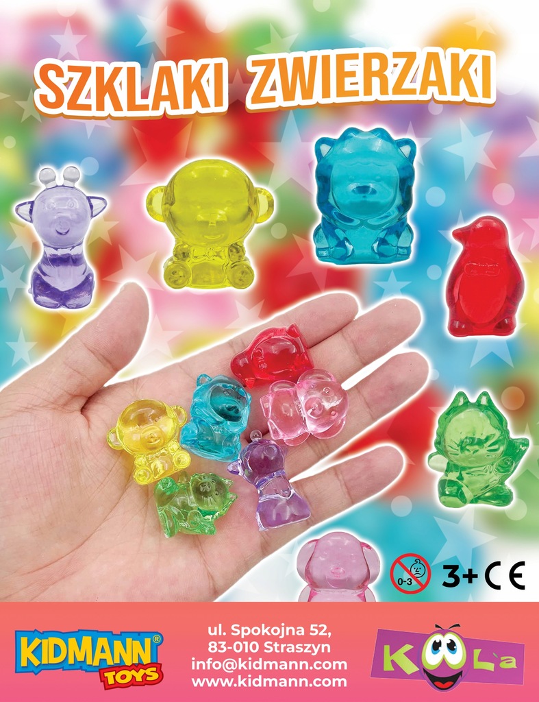 200 x KAPSUŁA 55mm - SZKLAKI ZWIERZAKI