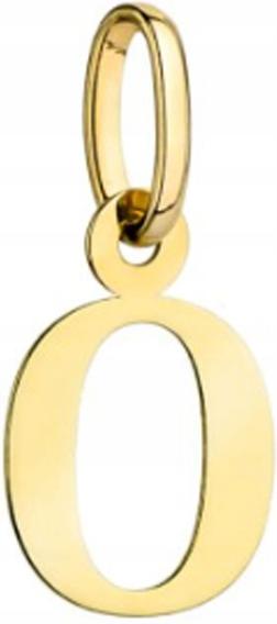 Złota przywieszka 585 literka o mała nowoczesny wzór 14k na prezent 14k