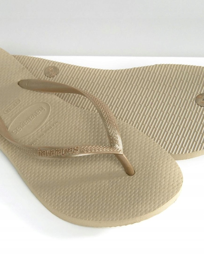 04LC15 HAVAIANAS KLAPKI JAPONKI BEŻOWE 39-40