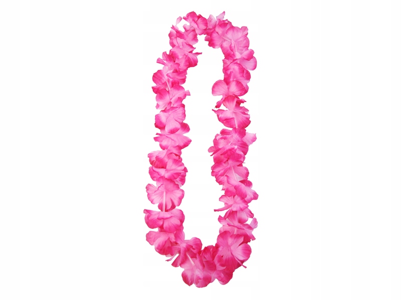 Naszyjnik hawajski kwiaty ALOHA party Różowy