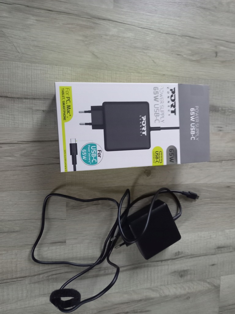 Zasilacz uniwersalny do laptopów, telefonów, tabletów USB-C 65W