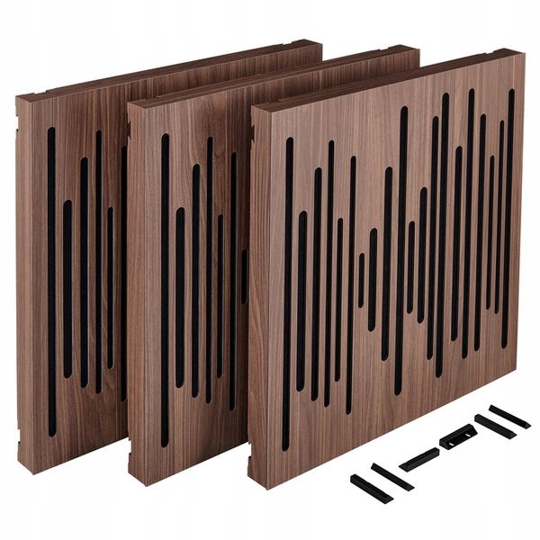 Panele akustyczne Vicoustic VicPattern Ultra Wavewood MK II Dark Walnut
