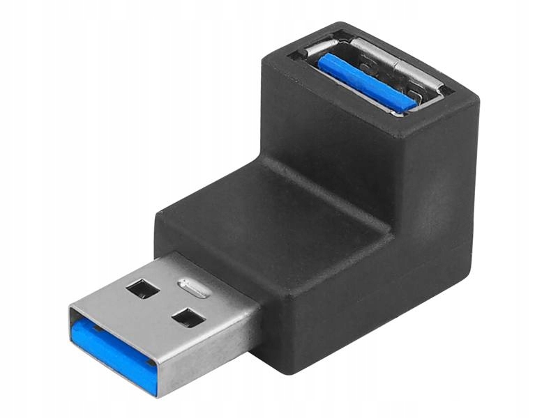 Adapter przejściówka USB 3.0 wtyk - gniazdo kątowe