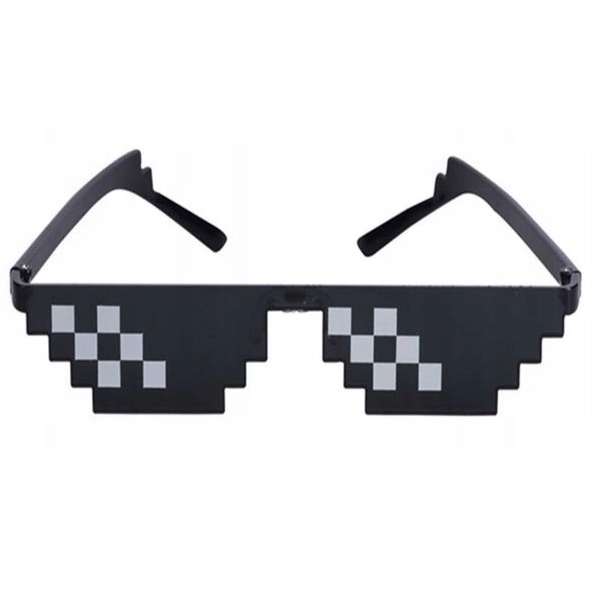 OKULARY MINECRAFT THUG LIFE PRZECIWSŁONECZNE PIXEL DLA DZIECI PIKSELOWE