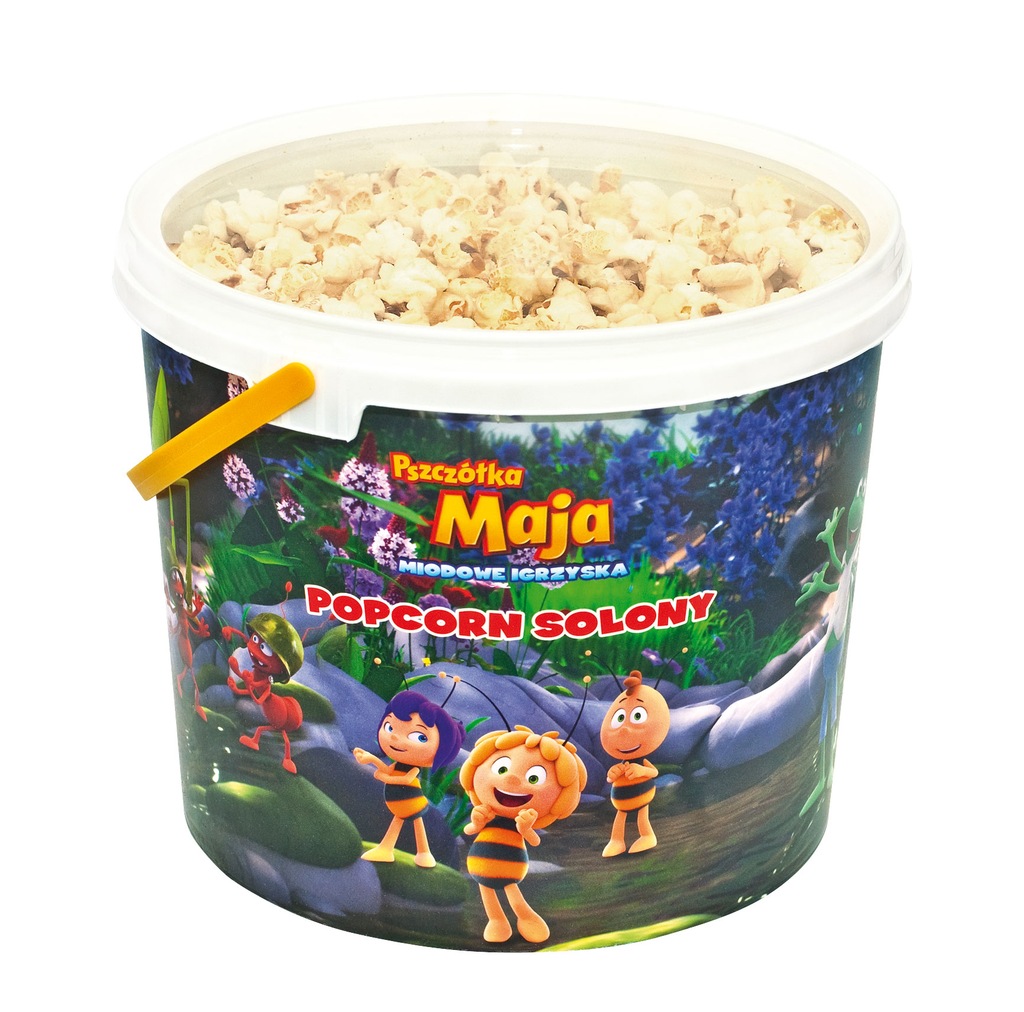 Popcorn solony PSZCZÓŁKA MAJA - wiaderko 190g / 5L