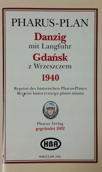 Gdańsk z Wrzeszczem 1940 Reprint planu miasta