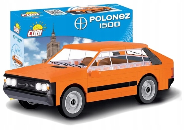 COBI model FSO POLONEZ 1500 pomarańczowy klocki 24532 skala 1:35