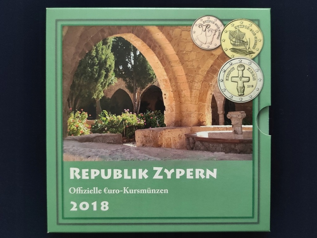 Oficjalny zestaw monet - KMS Cypr 2018 - od 1 centa do 2 €