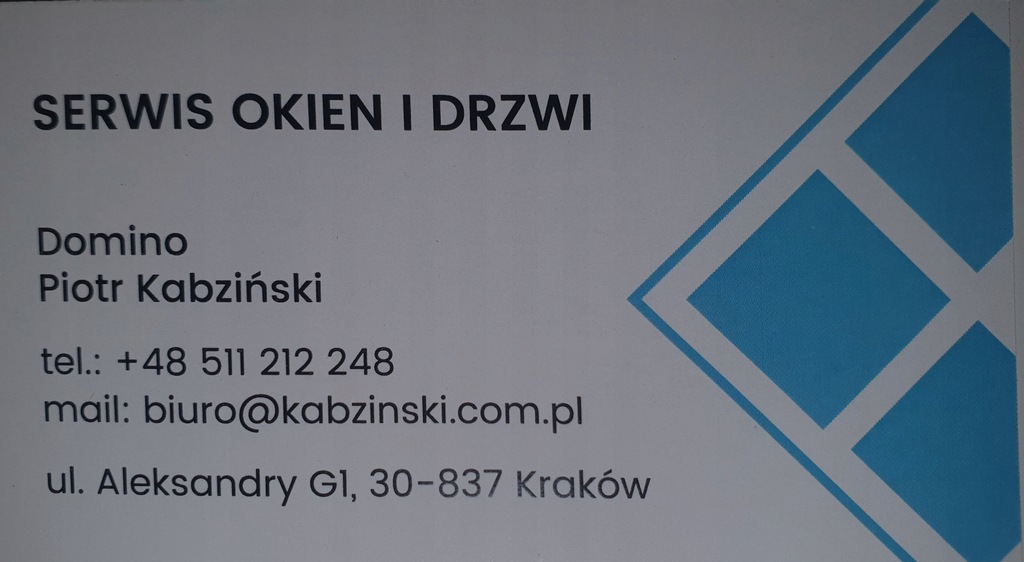 Serwis Okien i Drzwi Kraków telefon 511212248
