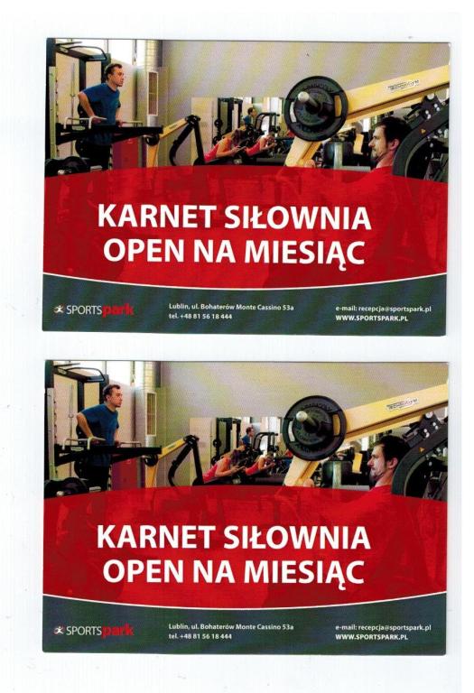 2 x Karnet Open na siłownię Lublin