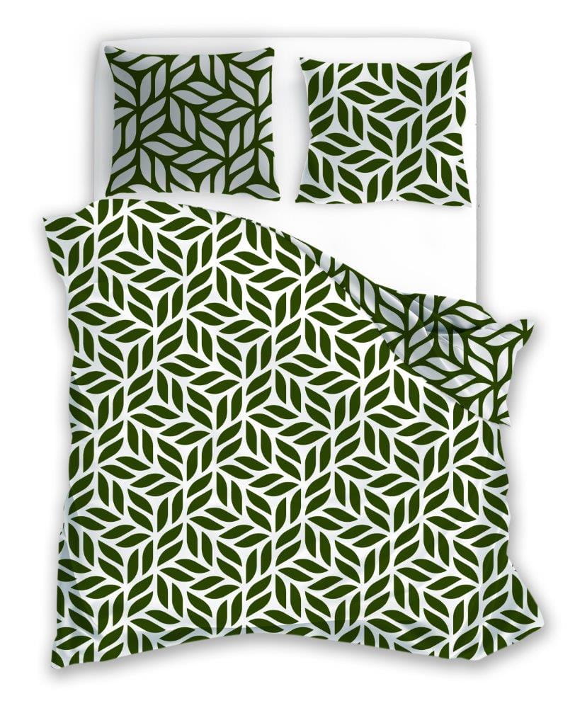 Komplet pościeli 140X200 cm zielona mikrofibra