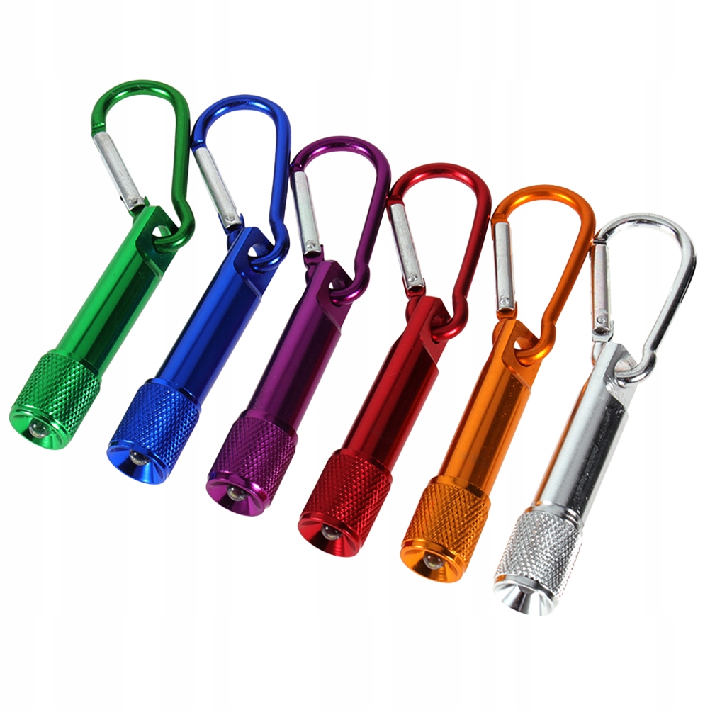 6 pcs Portable Mini Carabiner Flashlights