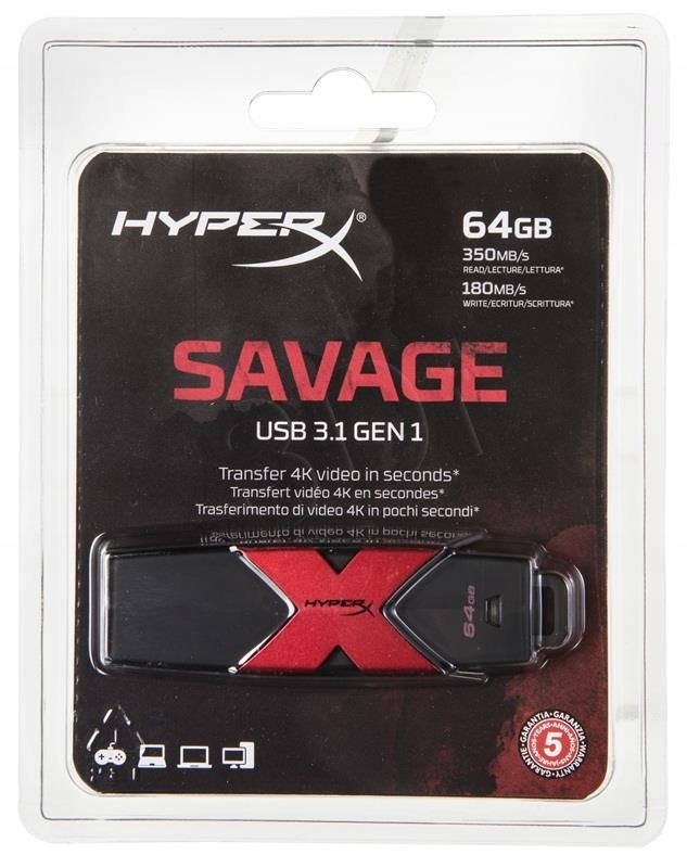 Pendrive Kingston (64GB USB 3.1 kolor czarny)