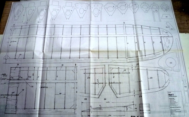 PLAN SZYBOWCA RC RETRO HAST 3