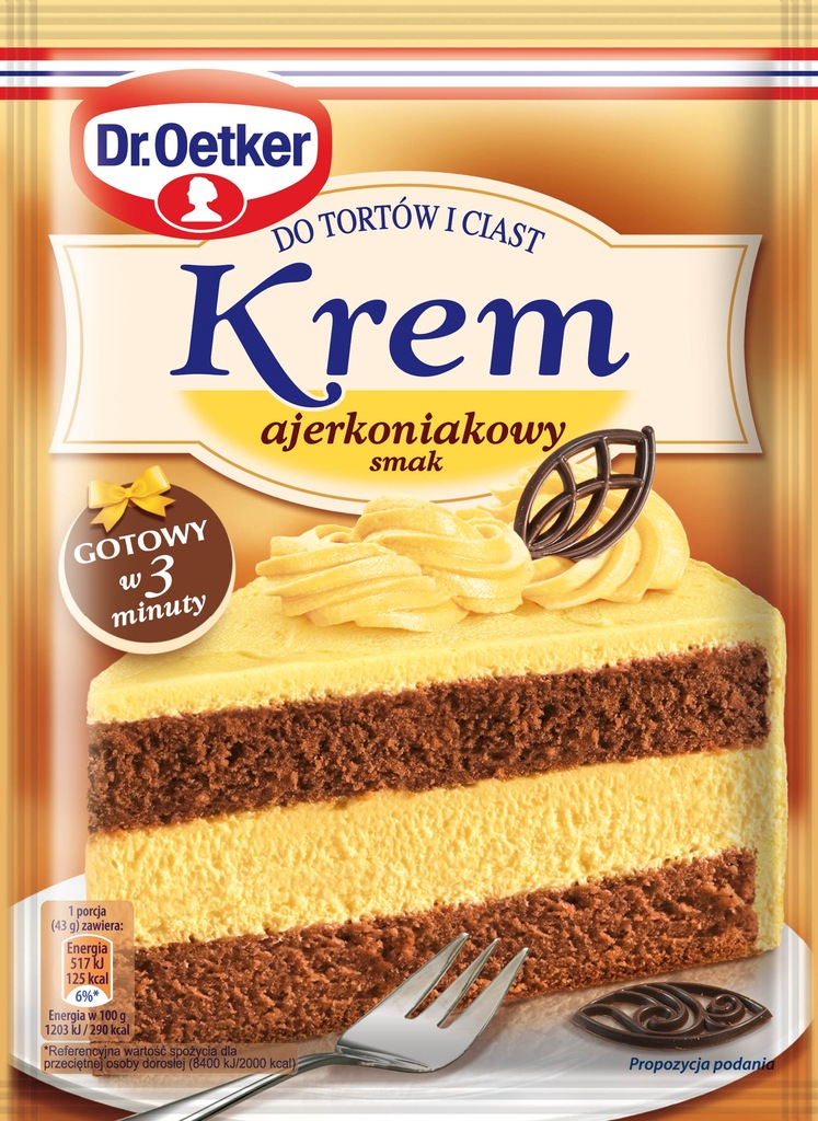 Krem do tortu Dr. Oetker smak ajerkoniakowy 120 g