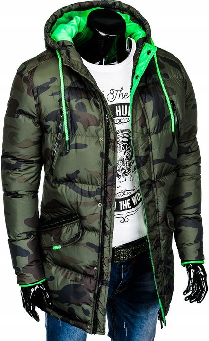 Ombre C383 Kurtka Męska Pikowana Zimowa Moro XL