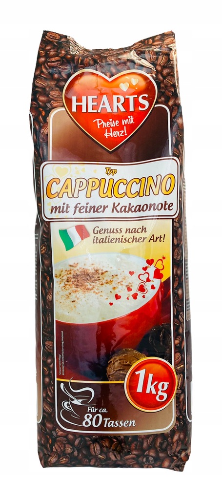 CAPPUCCINO KAKAONOTE BIG BAG 1KG! 80 filiżanek