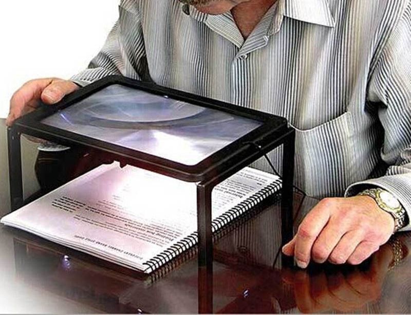 Купить Большая 3-кратная лупа для чтения с 4-кратной светодиодной подсветкой: отзывы, фото, характеристики в интерне-магазине Aredi.ru