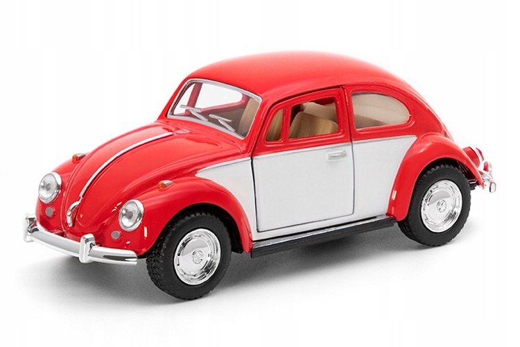 Beetle czerwono-biały model 1:32 KT5373 garbus