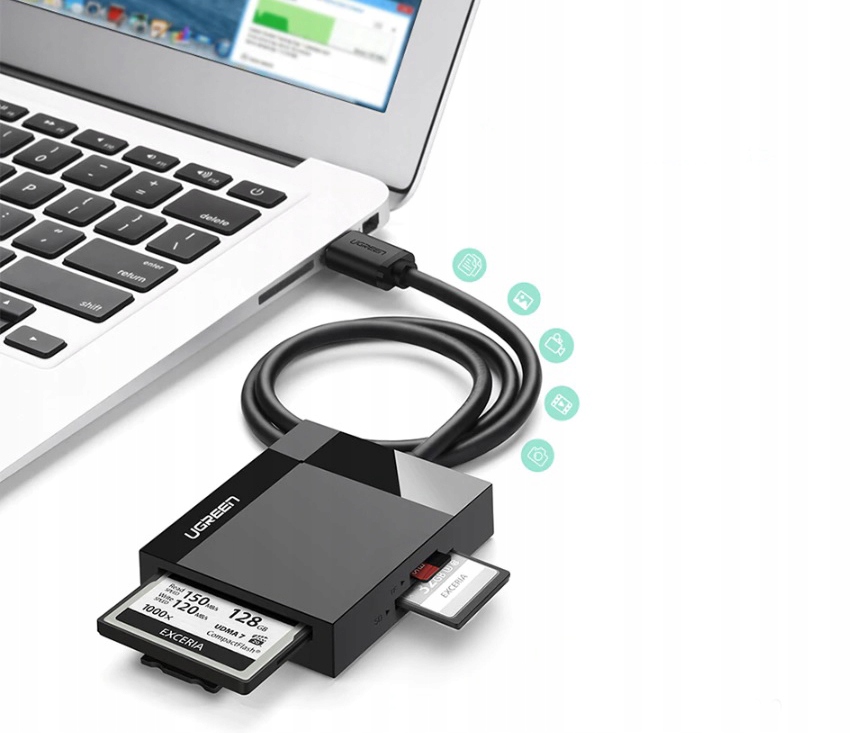 Купить UGREEN USB 3.0 адаптер SD Micro SD CF-кардридер: отзывы, фото, характеристики в интерне-магазине Aredi.ru