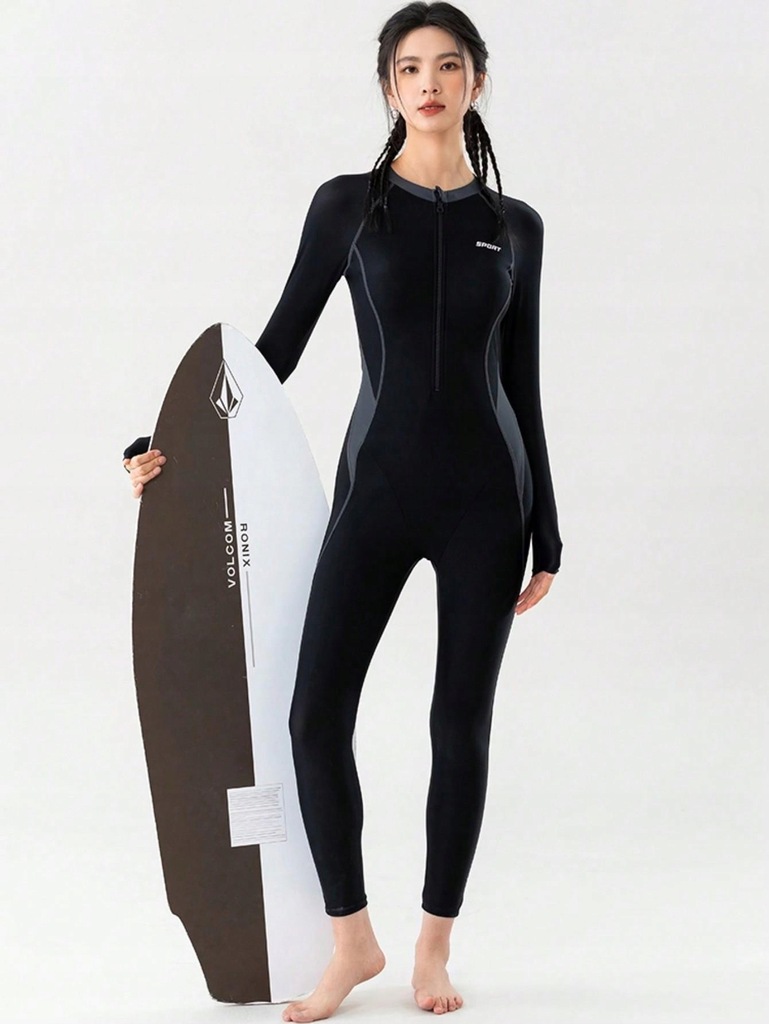 SHEIN CZARNY KOMBINEZON ZAMEK KYD NJ4__M