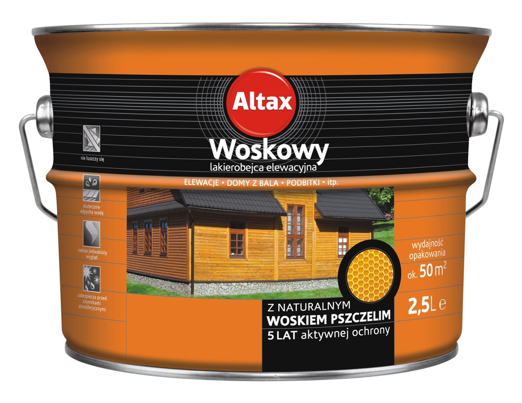 ALTAX WOSKOWY lakierobejca 2,5l do drewna TIK teak