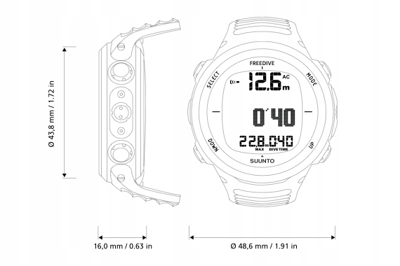 Купить Компьютер для подводного плавания Suunto D4F для подводного плавания: отзывы, фото, характеристики в интерне-магазине Aredi.ru