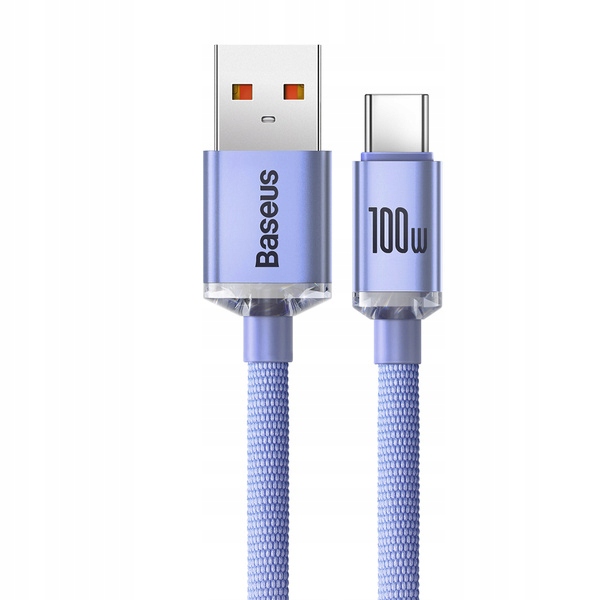 Kabel Baseus USB - USB typ C 1,2 m fioletowy