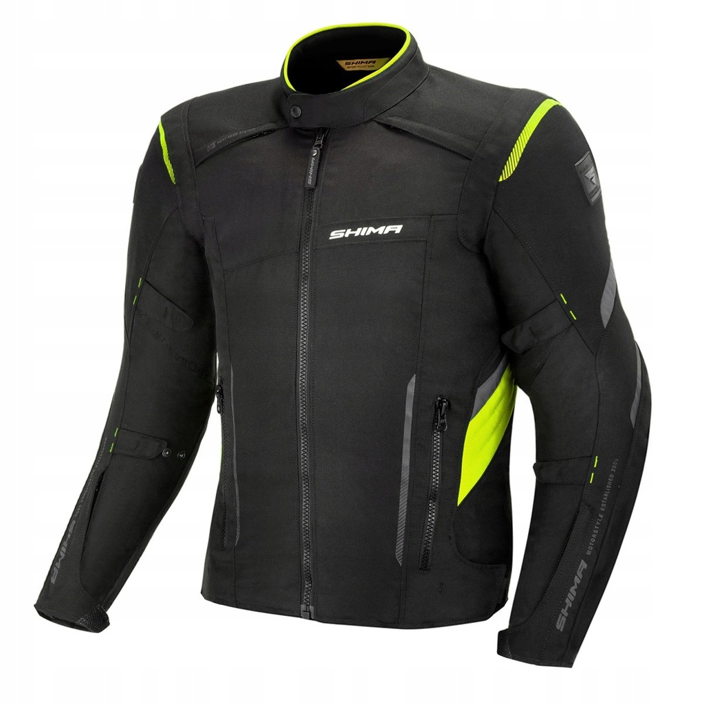 Męska kurtka motocyklowa Shima Rush JKT kolor czarny/żółty 2XL