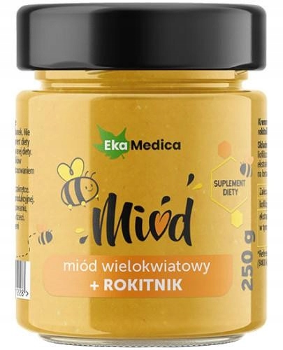 EkaMedica miód wielokwiatowy z rokitnikiem 250 g