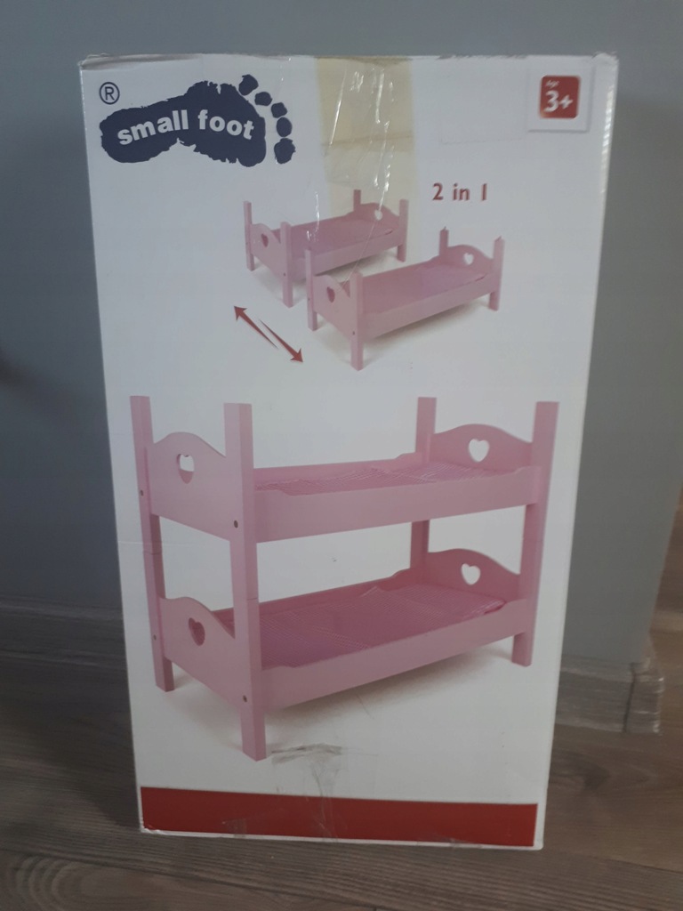 SMALL FOOT Piętrowe Drewniane Łóżeczko dla Lalek - 9115550127