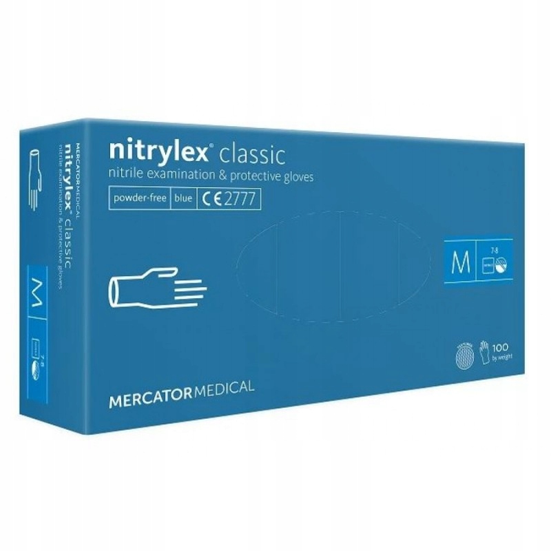 Mercator Nitrylex Classic Nitrylowe rękawiczki ochronne, rozm. M, 100 szt