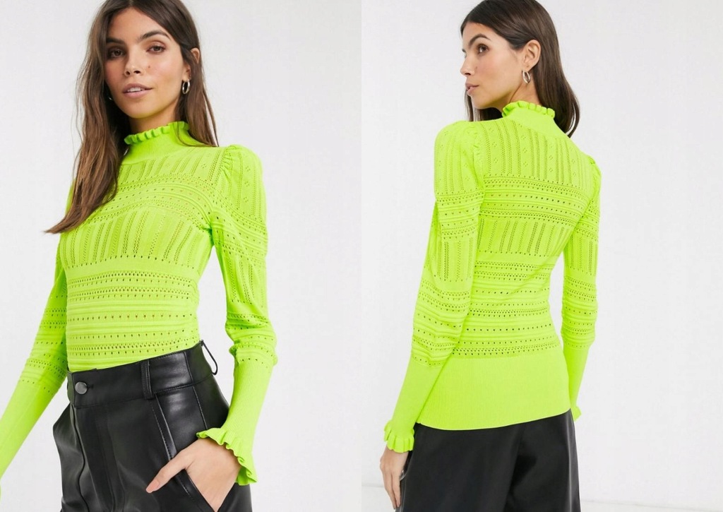 RIVER ISLAND NEONOWY SWETER Z GOLFEM XS